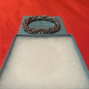 Touchstone Crystal Silver Bracelet with Clear Crystals